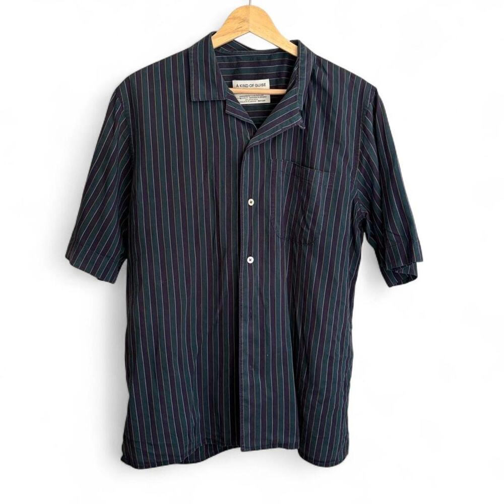 A Kind of Guise Striped Handmade Short Sleeve Shirt Men’s M Indie Designer